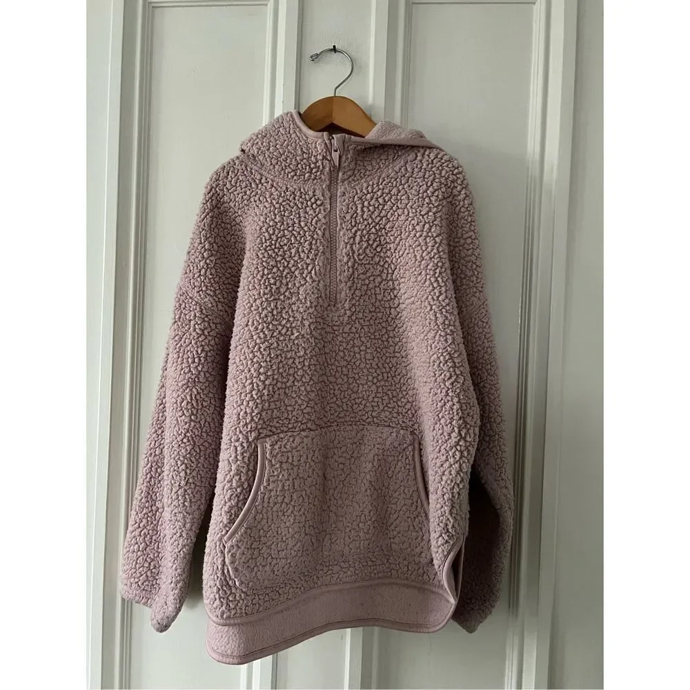Old Navy light pink fleece hoodie jacket 10-12